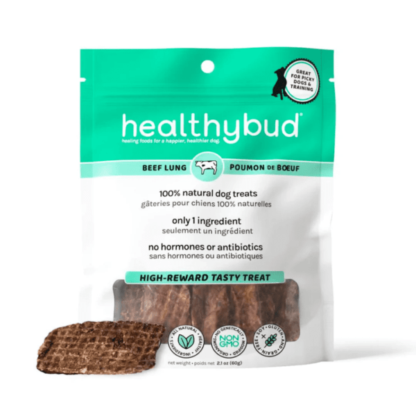 Healthybud Gâteries à ingrédient unique Poumon de boeuf 150 Gr -